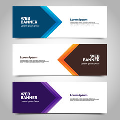 Vector abstract geometric design banner web template.