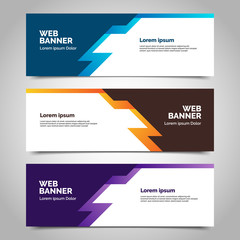 Vector abstract geometric design banner web template.
