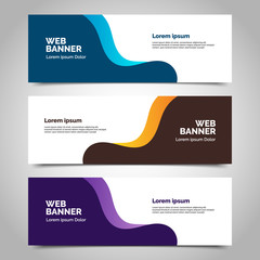 Vector abstract geometric design banner web template.