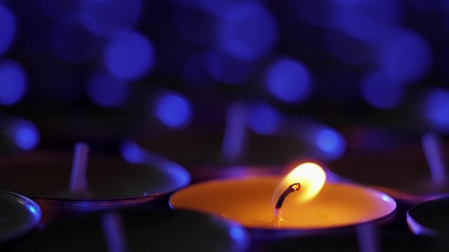 Candle suddenly dies away and there is smoke
