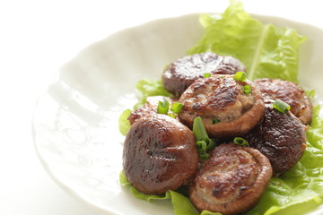 Japanese food ingredient, Stuffed Shiitake mushroom 