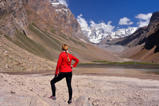 View on the Wakhan valley in the Pamir mountain inTajikistan.