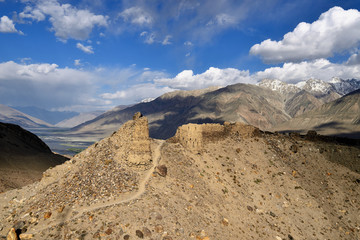 View on the Wakhan valley in the Pamir mountain inTajikistan.