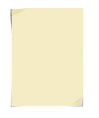 sheet of paper on white background