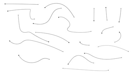 Arrows vector collection with elegant style, red and black color.