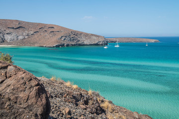 Balandra beach, between the desert and the sea of cortes, La Paz Baja California Sur. Mexico