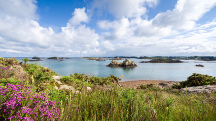 côte sauvage de l'île Nord Bréhat, Côtes d'armor, Bretagne, France