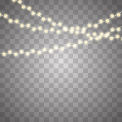 Christmas lights isolated