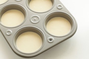 dough in mold for bakery image