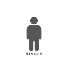 Man icon simple flat style vector illustration.
