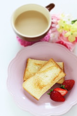 Homemade sugar rusk bread for snack food image