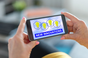 New innovations concept on a smartphone