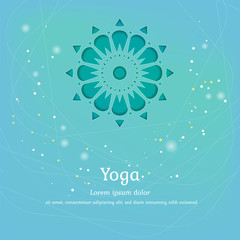 Vector background for yoga, meditation. Yoga studio template.