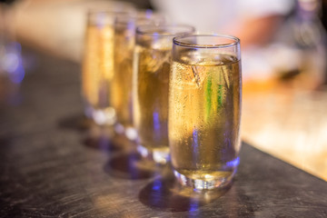 Alcoholic Scotch and Soda Cocktail with Ice