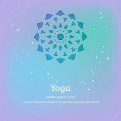 Vector background for yoga, meditation. Yoga studio template.