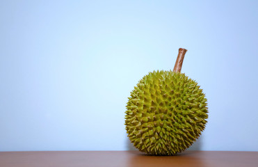  King of fruits, Durian on wooden table