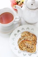 Homemade sesame rusk, baked sesame french bread