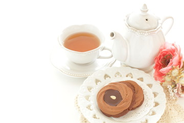 Homemade chocolate and nut cookie