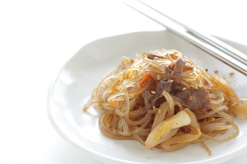 Korean food, beef and vegetable Japche