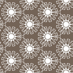 Geometric line flower background for fabric, wallpaper or web.