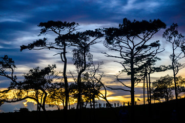 Beautiful Sunset at Phu Soi Dao Thaiand