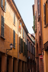 Fototapeta na wymiar Old street in Italy Tuscany italian architecture