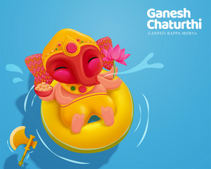 Happy Ganesh chaturthi illustration