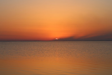 sunset over the sea