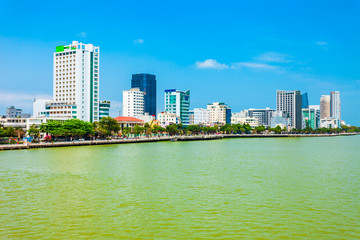 Fototapeta premium Danang city skyline aerial view