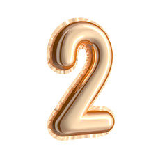 Golden color balloon number 2