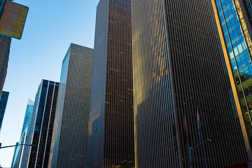 Fototapeta na wymiar High commercial business buildings in New York
