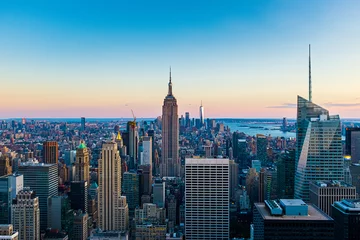Fotobehang Sunset on top of a building in New York © Lari