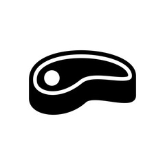 Meat icon vector logo template on white background