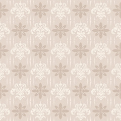 beige seamless floral pattern