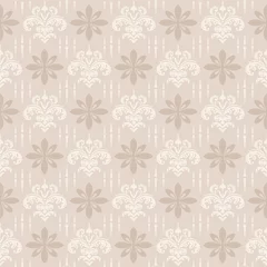 Kussenhoes beige seamless floral pattern © PETR BABKIN