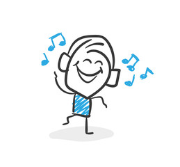 Stickman Blue: Music, Dancing. (Nr. 38)	