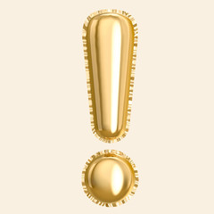 3d render exclamation