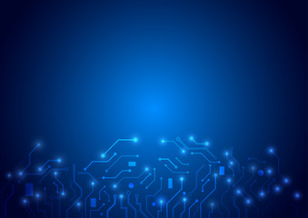 Abstract technology background Digital technology communication concept Circuit board Electronic motherboard