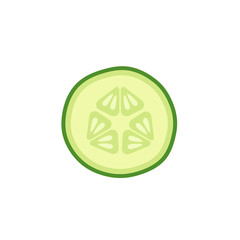 Cucumber slice on white background