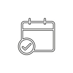 calendar checkmark vector icon
