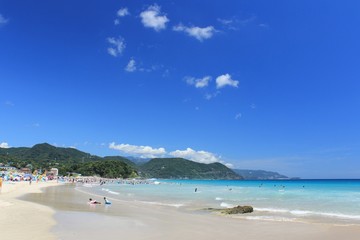 伊豆下田　夏の白浜大浜