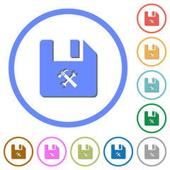 Obraz premium File tools icons with shadows and outlines
