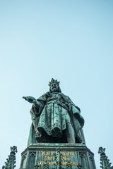 Statue of Charles IV - Karolo Quarto from 1848 in Prague