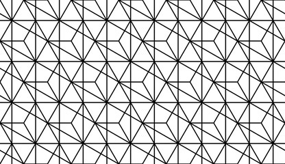 The geometric pattern with lines. Seamless vector background. White and black texture. Graphic modern pattern. Simple lattice graphic design