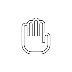 stop hand vector icon