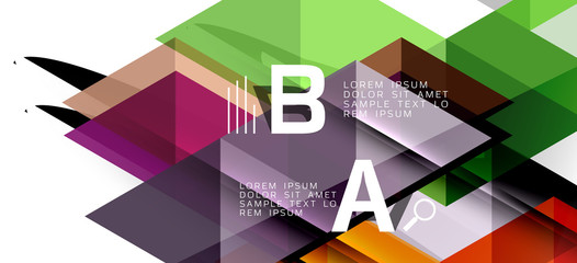 Colorful repeating triangles modern geometric in contemporary style on white background. Abstract geometric shape. Modern stylish texture