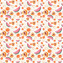 pattern fruit arbus peach pear grapefruit
