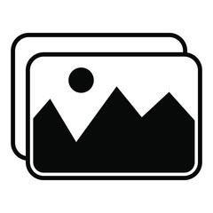 picture vector icon. photo illustration symbol. image logo.