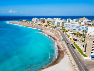 Fototapeta premium Rhodes island city beach, Greece