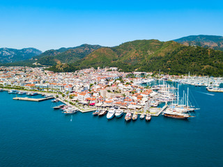 Marmaris aerial view in Turkey